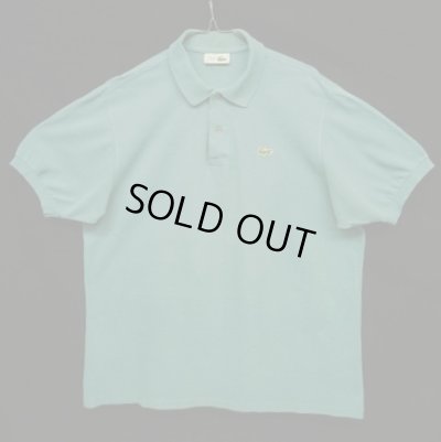 画像1: 80'S CHEMISE LACOSTE ポロシャツ ミントブルーヘザー フランス製 (VINTAGE)