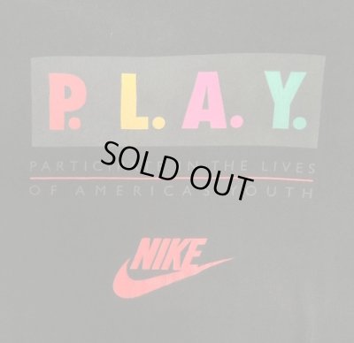 画像3: 90'S NIKE "P.L.A.Y." 銀タグ シングルステッチ 両面プリント Tシャツ ブラック USA製 (VINTAGE)