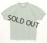 80'S CHEMISE LACOSTE 鹿の子 半袖 Tシャツ オリーブ/ネイビー フランス製 (DEADSTOCK)