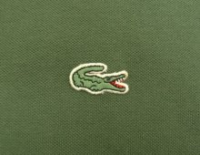 他の写真2: 80'S CHEMISE LACOSTE 鹿の子 半袖 Tシャツ オリーブ/ネイビー フランス製 (DEADSTOCK)