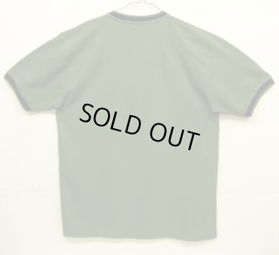 画像4: 80'S CHEMISE LACOSTE 鹿の子 半袖 Tシャツ オリーブ/ネイビー フランス製 (DEADSTOCK)