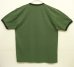 画像4: 80'S CHEMISE LACOSTE 鹿の子 半袖 Tシャツ オリーブ/ネイビー フランス製 (DEADSTOCK) (4)