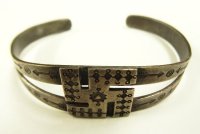 40'S ナバホ族 インディアンジュエリー "SWASTIKA" シルバー バングル (VINTAGE)