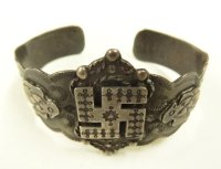 40'S ナバホ族 インディアンジュエリー "SWASTIKA & THUNDERBIRD" シルバー バングル (VINTAGE)