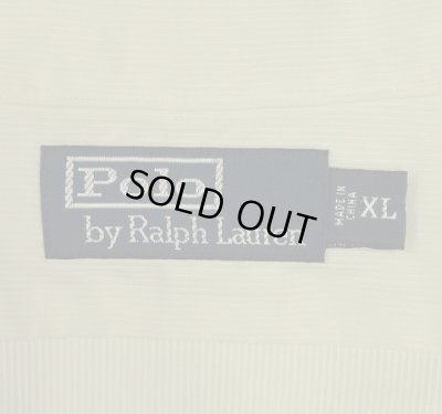 画像2: 90'S RALPH LAUREN コードレーン 半袖 イタリアンカラーシャツ オフホワイト (VINTAGE)