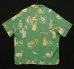 画像3: 90'S RALPH LAUREN ビスコース 半袖 オープンカラーシャツ グリーン/柄 (VINTAGE) (3)