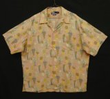 90'S RALPH LAUREN レーヨン 半袖 オープンカラーシャツ ライトピンク/柄 (VINTAGE)