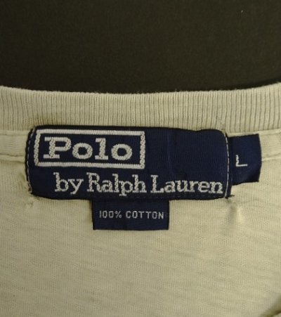 画像2: 90'S RALPH LAUREN シングルステッチ ポケット付き 半袖 Tシャツ ヘザーグレージュ (VINTAGE)
