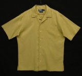 90'S RALPH LAUREN "CALDWELL" シルク/コットン 半袖 オープンカラーシャツ ベージュ (VINTAGE)
