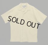 90'S RALPH LAUREN "CALDWELL" シルク/コットン 半袖 オープンカラーシャツ ベージュ (VINTAGE)