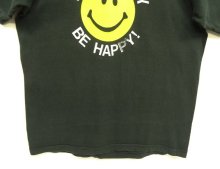 他の写真3: 90'S DON'T WORRY BE HAPPY! シングルステッチ 半袖 Tシャツ ブラック USA製 (VINTAGE)