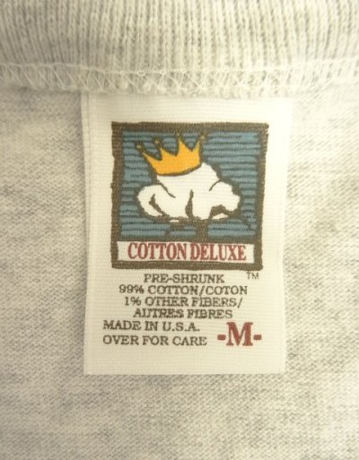 画像2: 90'S COTTON DELUXE シングルステッチ 半袖 ヘンリーネック Tシャツ ツートンカラー USA製 (DEADSTOCK)