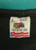 画像2: 90'S FRUIT OF THE LOOM シングルステッチ ダブルネック 半袖 Tシャツ ブラック/ターコイズ USA製 (VINTAGE) (2)