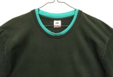 他の写真1: 90'S FRUIT OF THE LOOM シングルステッチ ダブルネック 半袖 Tシャツ ブラック/ターコイズ USA製 (VINTAGE)