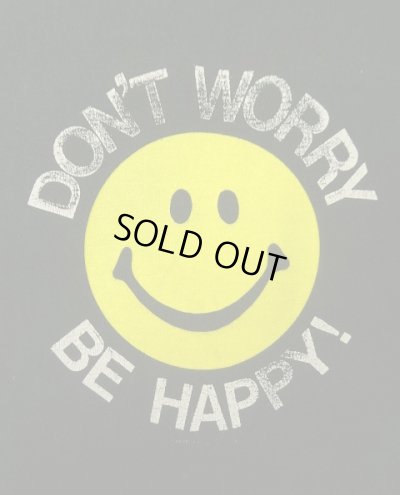 画像3: 90'S DON'T WORRY BE HAPPY! シングルステッチ 半袖 Tシャツ ブラック USA製 (VINTAGE)