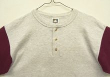他の写真1: 90'S COTTON DELUXE シングルステッチ 半袖 ヘンリーネック Tシャツ ツートンカラー USA製 (DEADSTOCK)