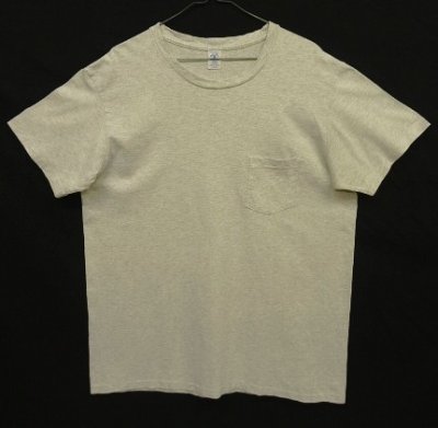 画像1: VELVA SHEEN シングルステッチ ポケット付き 半袖 Tシャツ アッシュグレー USA製 (USED)