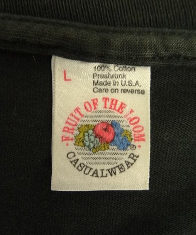 画像2: 90'S FRUIT OF THE LOOM シングルステッチ 耳付きポケット 半袖 Tシャツ ブラック USA製 (VINTAGE)