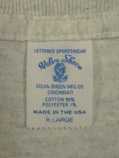 画像2: VELVA SHEEN シングルステッチ ポケット付き 半袖 Tシャツ アッシュグレー USA製 (USED)