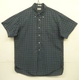 60'S HUGHES & HATCHER 6ボタン ポプリン マチ付き 半袖 三点留め BDシャツ チェック柄 (VINTAGE)
