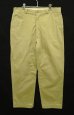 画像1: 60'S BOAT SAIL CLOTH "SANFORIZED" コットン100% チノパンツ GRIPPER ZIPPER製ブラスジップ USA製 (VINTAGE) (1)