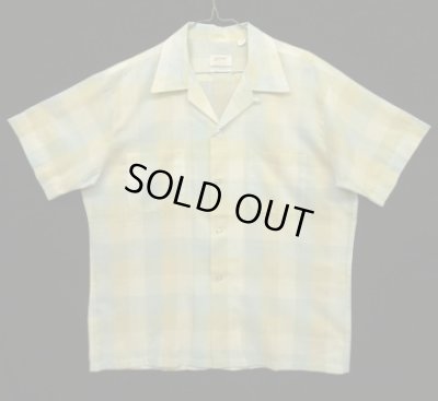 画像1: 70'S JAYSON "JAYCODA" 半袖 オープンカラーシャツ チェック柄 USA製 (VINTAGE)