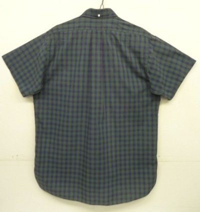 画像4: 60'S HUGHES & HATCHER 6ボタン ポプリン マチ付き 半袖 三点留め BDシャツ チェック柄 (VINTAGE)