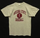 80'S CHAMPION トリコタグ 88/12 シングルステッチ 三段プリント 半袖 Tシャツ ヘザーグレー USA製 (VINTAGE)