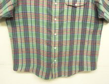 他の写真3: 80'S GANT マドラス 半袖 三点留め BDシャツ チェック柄 インド製 (VINTAGE)
