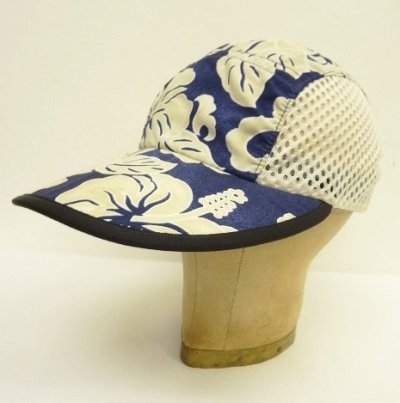 画像1: 90'S PATAGONIA "SPOONBILL CAP" サイドメッシュキャップ ハイビスカス柄 USA製 (VINTAGE)