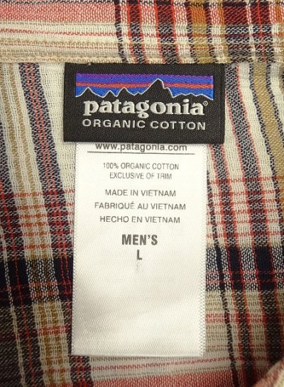 画像2: PATAGONIA オーガニックコットン 半袖 A/Cシャツ チェック柄 (USED)