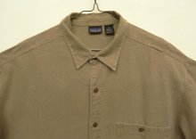 他の写真1: 90'S PATAGONIA ヘンプ100% 半袖 ボックスシャツ ライトブラウン (VINTAGE)