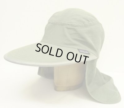 画像1: 00'S PATAGONIA "SPOONBILL CAP" ロングビル ナイロンキャップ ネックガード付き カーキ/グレーUSA製 (VINTAGE)