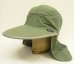 画像1: 00'S PATAGONIA "SPOONBILL CAP" ロングビル ナイロンキャップ ネックガード付き カーキ/グレーUSA製 (VINTAGE) (1)