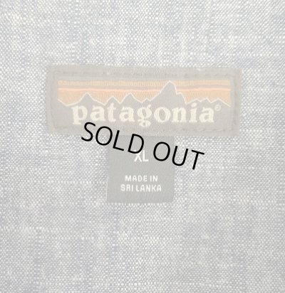 画像2: PATAGONIA ヘンプ/コットン 半袖 ウエスタンシャツ インディゴ (USED)