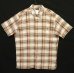 画像1: PATAGONIA オーガニックコットン 半袖 A/Cシャツ チェック柄 (USED) (1)