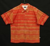 00'S PATAGONIA "RHYTHM" フルジップ 半袖 ボックスシャツ サークル柄 (VINTAGE)