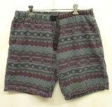 90'S GRAMICCI 旧ロゴ ベルト付き クライミングショーツ 総柄 USA製 (VINTAGE)