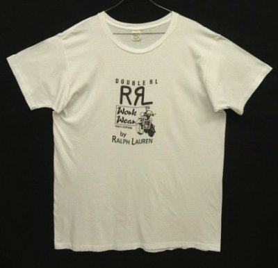 画像1: 90'S RRL シングルステッチ 半袖 Tシャツ ホワイト USA製 (VINTAGE)