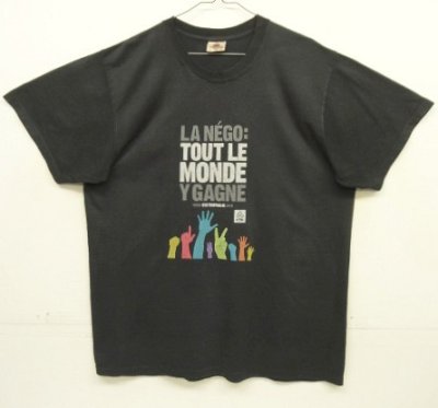 画像1: TOUT LE MONDE Y GAGNE 半袖 Tシャツ ブラック (VINTAGE)