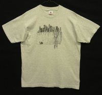 90'S UNKNOWN ペンケーススケッチ シングルステッチ 半袖 Tシャツ アッシュグレー USA製 (VINTAGE)