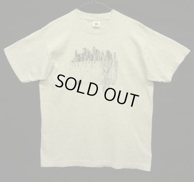 画像1: 90'S UNKNOWN ペンケーススケッチ シングルステッチ 半袖 Tシャツ アッシュグレー USA製 (VINTAGE)