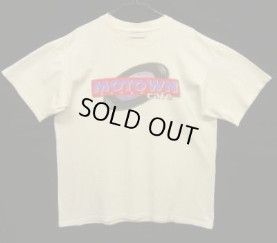 画像1: 90'S MOTOWN CAFE シングルステッチ 半袖 Tシャツ ホワイト (VINTAGE)
