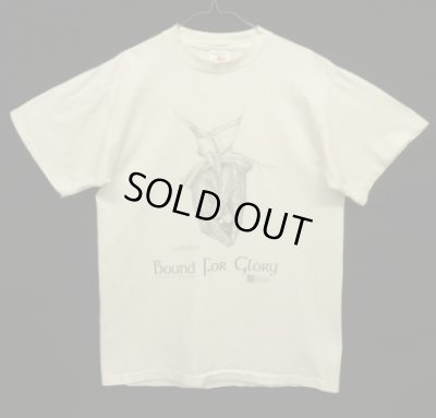 画像1: 90'S BOB NAPOLITANO "BOUND FOR GLORY" シングルステッチ 両面プリント 半袖 Tシャツ ホワイト USA製 (VINTAGE)