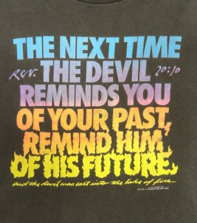 画像3: 90'S LIVING EPISTLES シングルステッチ 半袖 Tシャツ フェードブラック USA製 (VINTAGE)
