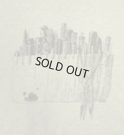 画像3: 90'S UNKNOWN ペンケーススケッチ シングルステッチ 半袖 Tシャツ アッシュグレー USA製 (VINTAGE)