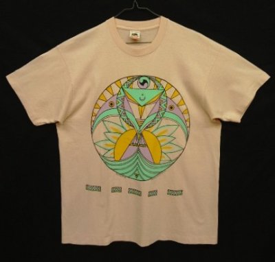 画像1: 80'S IMAGINE SANFRANCISCO "MYSTERY OF LIFE" シングルステッチ 半袖 Tシャツ ピンク USA製 (VINTAGE)