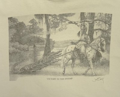 画像3: 90'S JOE BELT "VICTORY IN THE SWAMP" シングルステッチ 半袖 Tシャツ ホワイト USA製 (VINTAGE)