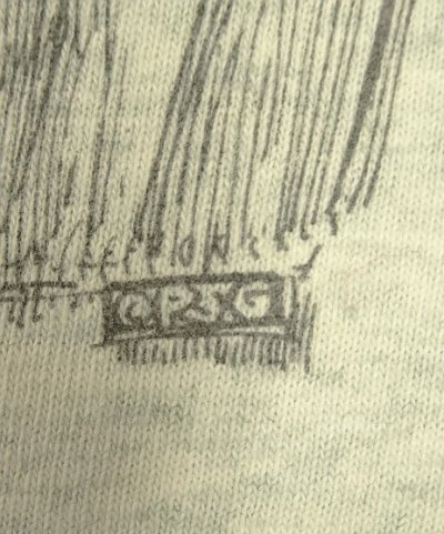 画像4: 90'S UNKNOWN ペンケーススケッチ シングルステッチ 半袖 Tシャツ アッシュグレー USA製 (VINTAGE)