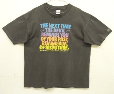 画像1: 90'S LIVING EPISTLES シングルステッチ 半袖 Tシャツ フェードブラック USA製 (VINTAGE)